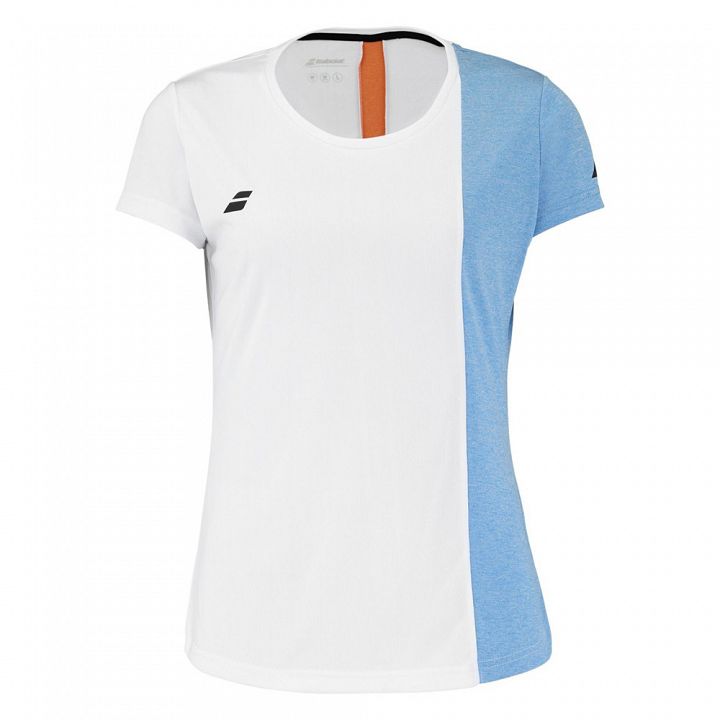 Babolat Play Cap Sleeve Top White / Blithe Blue